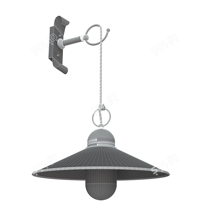 Elegant Wall Sconce H-620 3D model image 3