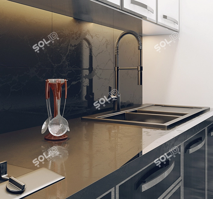 Designer Kitchen: Modern Style 3D model image 3