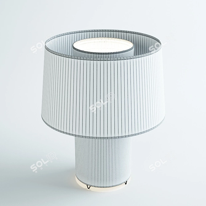 Elegant Duo Glow Pendant 3D model image 2