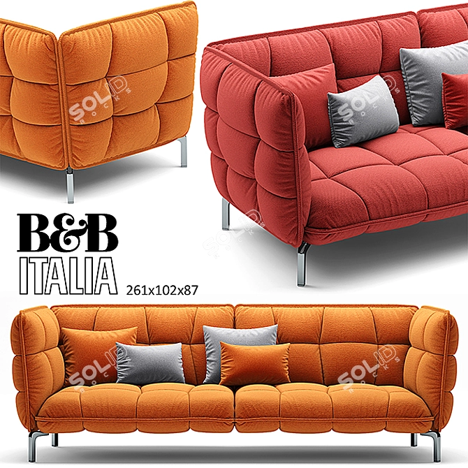Title: HUSK Sofa by B&B Italia 3D model image 1