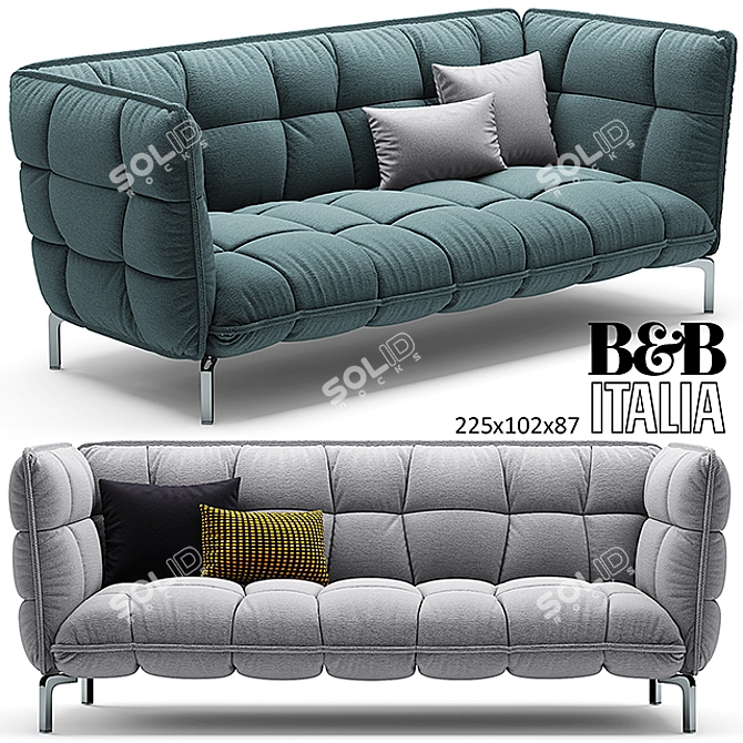 Cozy HUSK Sofa - Italian Luxury 3D model image 1