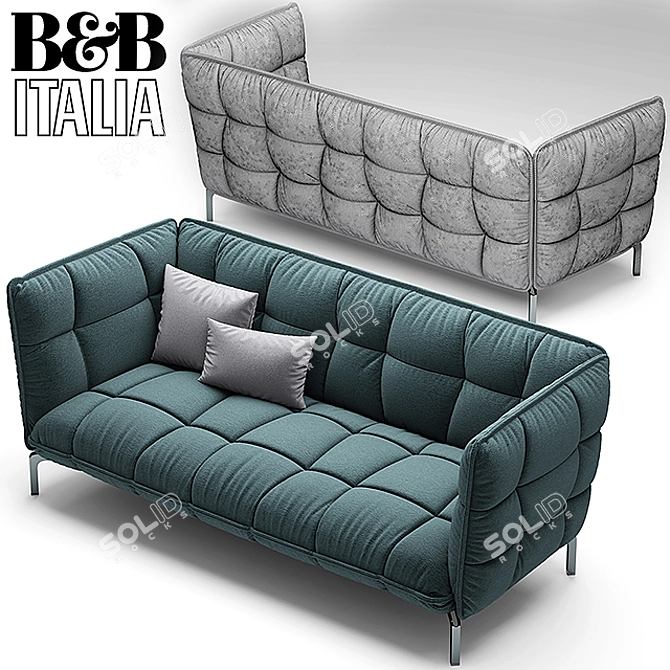 Cozy HUSK Sofa - Italian Luxury 3D model image 3