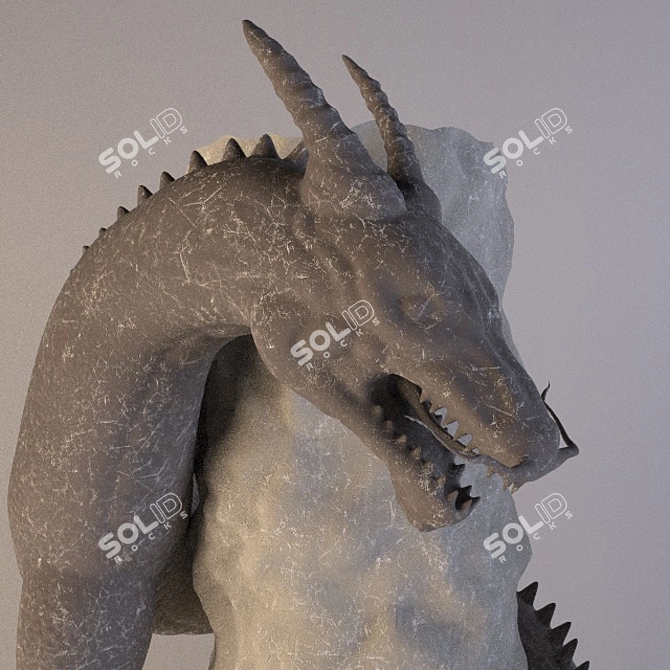 Majestic Dragon Column 3D model image 2
