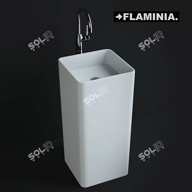 FLAMINIA Monowash MW40C: Stylish Floor Standing Sink 3D model image 1