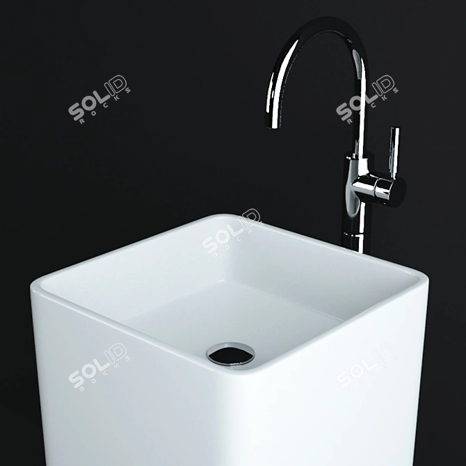 FLAMINIA Monowash MW40C: Stylish Floor Standing Sink 3D model image 2