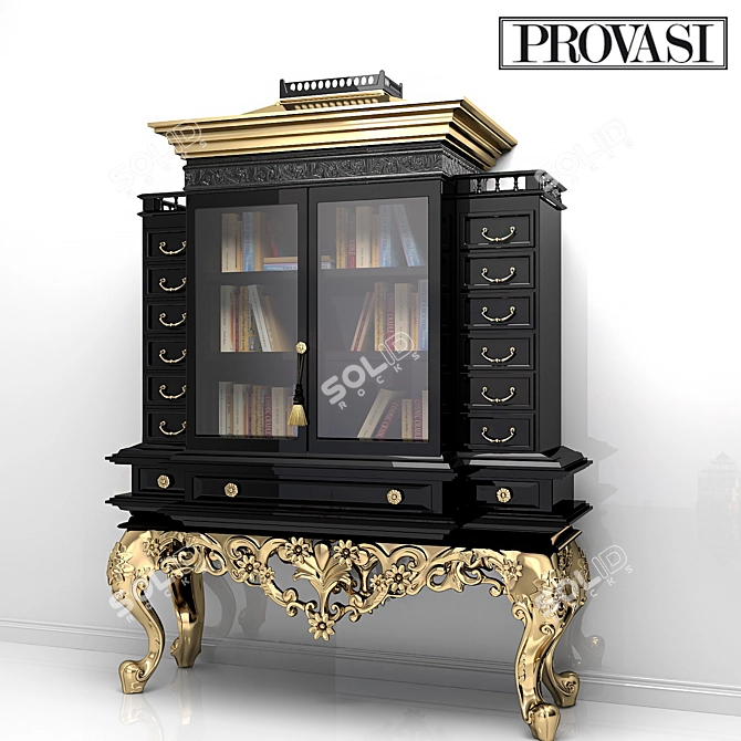 Provasi Secretaire: Classic Style, No Filling 3D model image 1