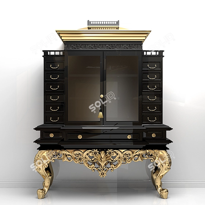 Provasi Secretaire: Classic Style, No Filling 3D model image 2