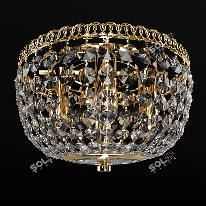 Elegant Crystal Chandelier 3D model image 1