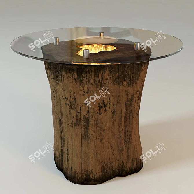 Hand-Painted Round Table - D1100 3D model image 1