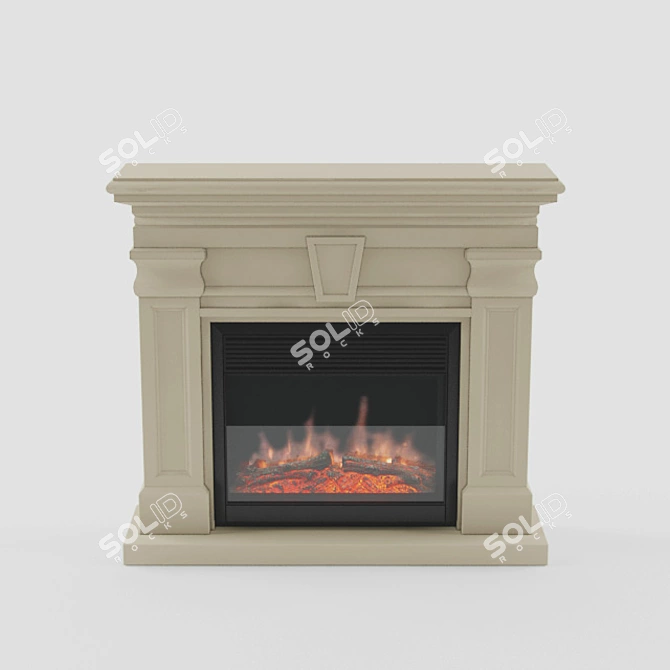 Cozy Ambiance: Real Flame Kellie Fireplace 3D model image 1