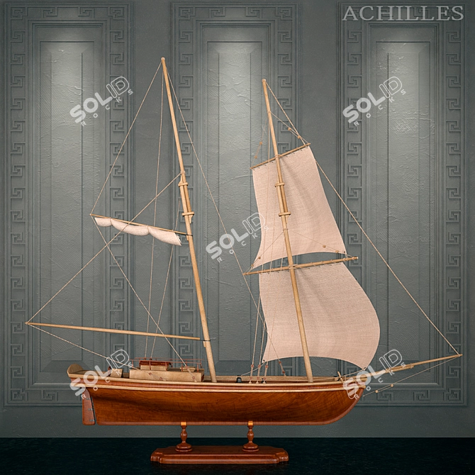Nautical Elegance: Achilles Sailboat 3D model image 1