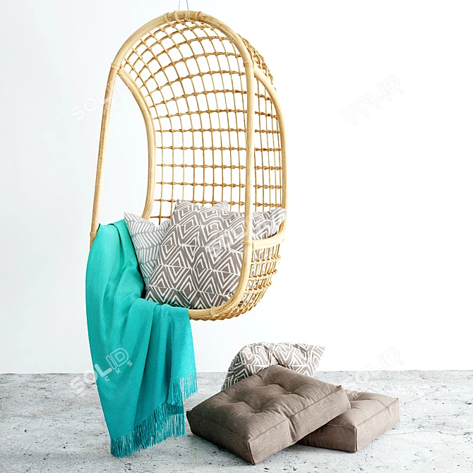 Modern Suspended Chair 3D model image 1