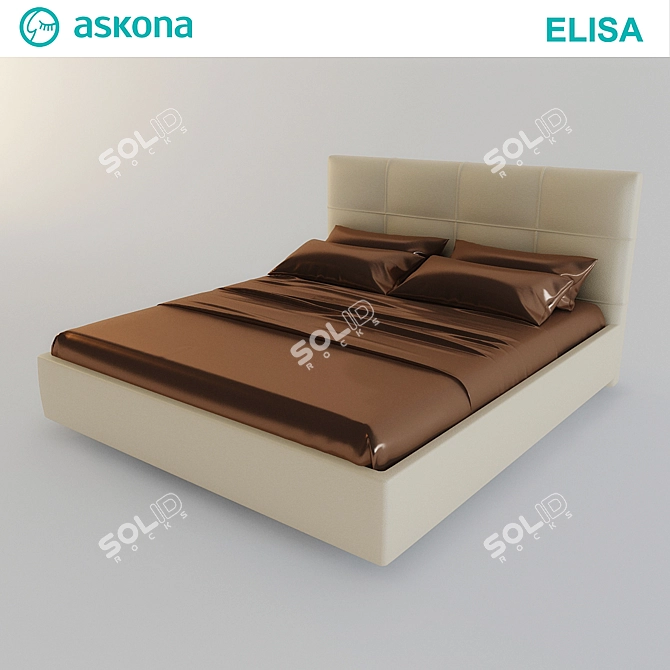ASKONA ELISA Bed: 180x200 cm Size - Convenient & Stylish! 3D model image 1