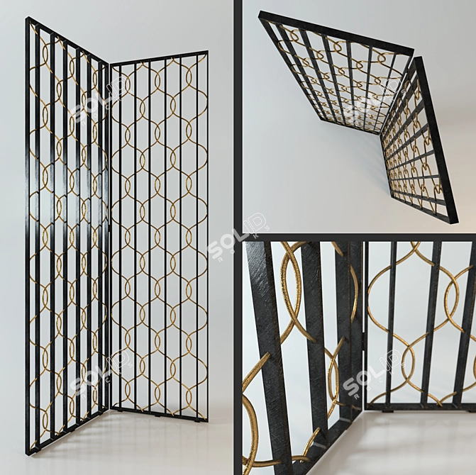 Elegant Guirlande Screen by Christopherguy 3D model image 1