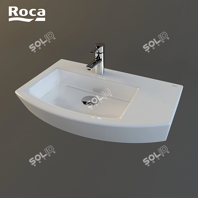 Modern ROCA HALL Sink & TARGA Faucet 3D model image 1