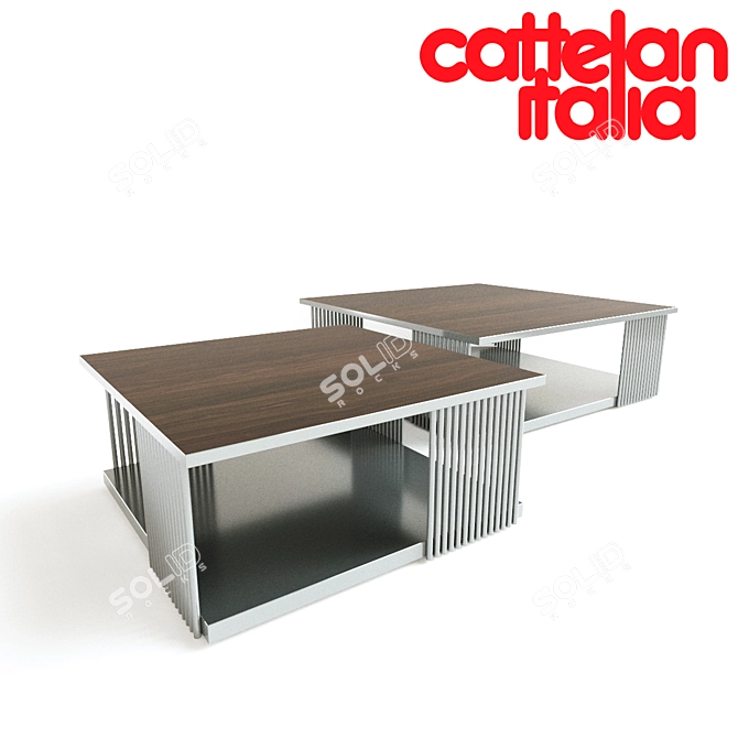 Elegantly Modern Lothar Dining Table 3D model image 1