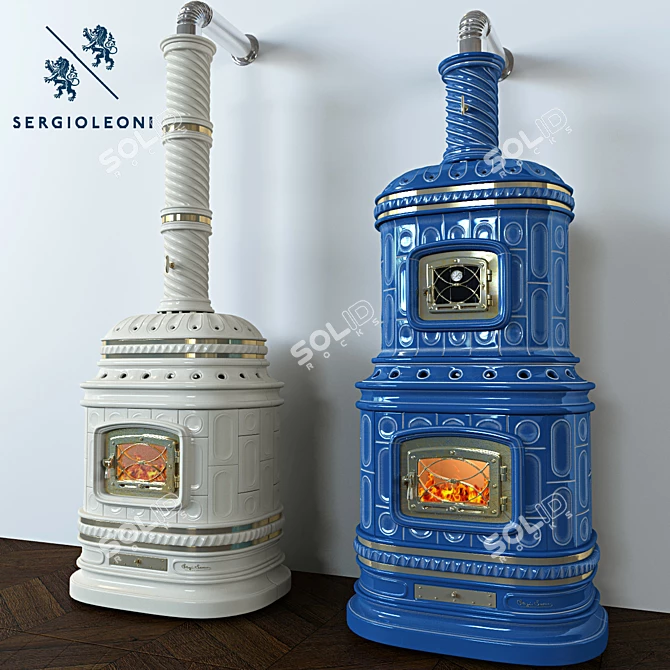 Sergio Leoni Ceramic Stove 3D model image 1