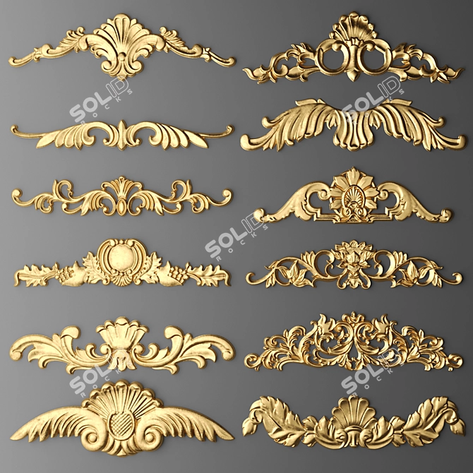 Stucco Embellishment Set 3D model image 1