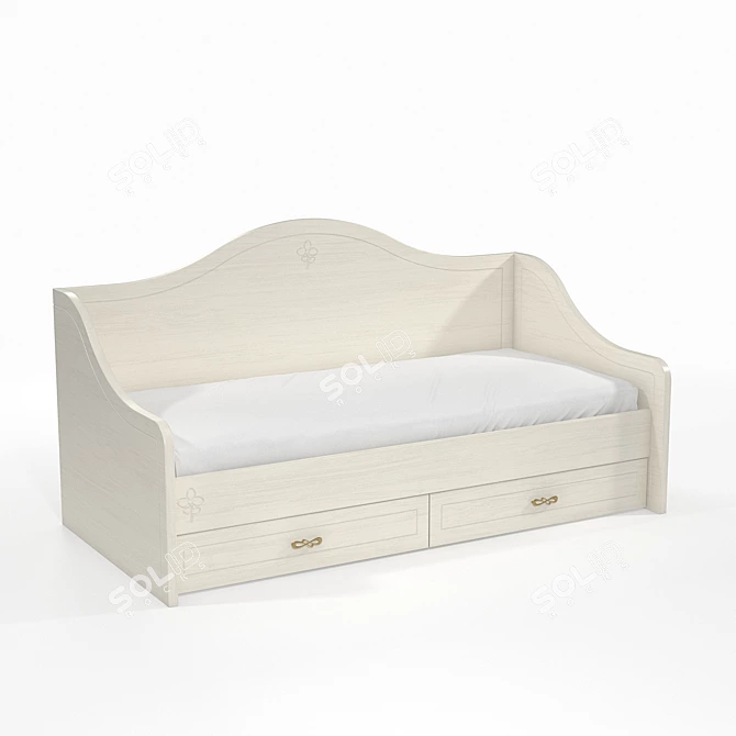 Title: Elegant OM Bed - Optimal Comfort 3D model image 1