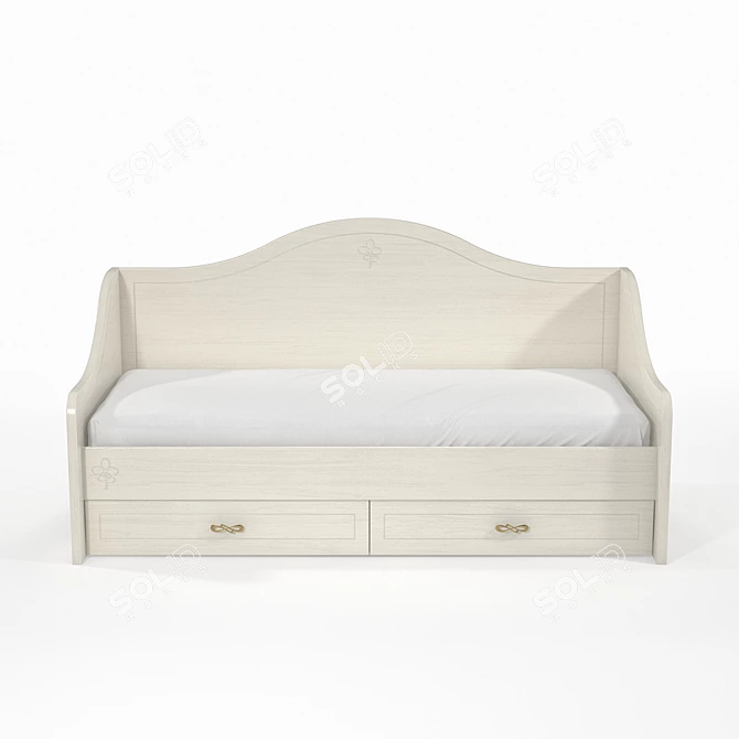 Title: Elegant OM Bed - Optimal Comfort 3D model image 2