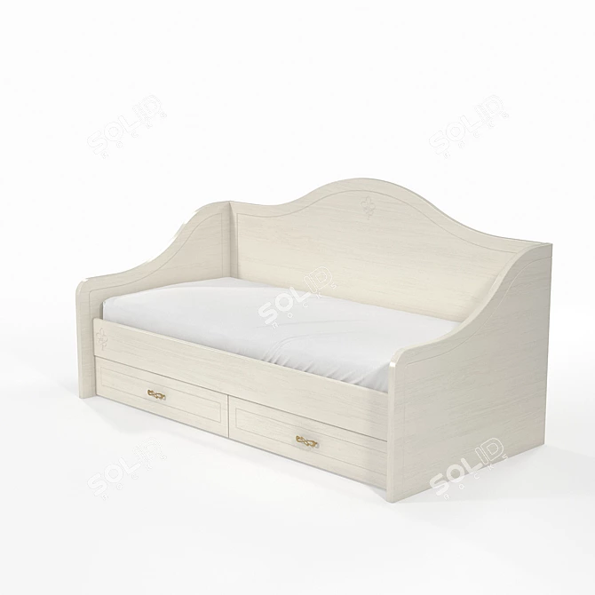 Title: Elegant OM Bed - Optimal Comfort 3D model image 3