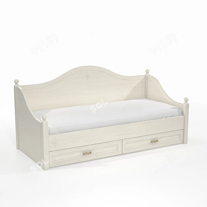 OM Bed Svetlitsa KS-19: Modern Comfort in Your Bedroom! 3D model image 1