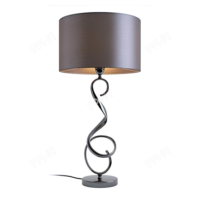 Sculptural Steel Carter Table Lamp 3D model image 1