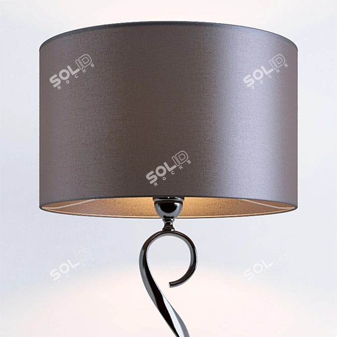 Sculptural Steel Carter Table Lamp 3D model image 2