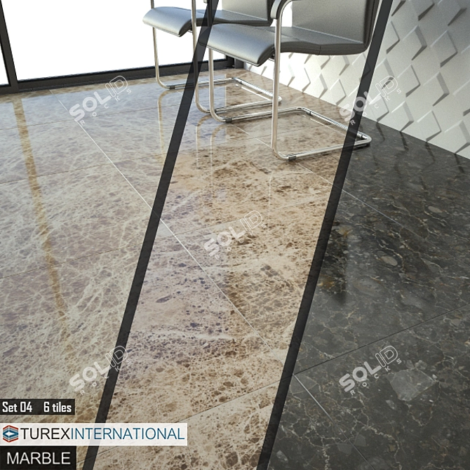 Luxurious TUREX Marble Tiles 3D model image 2