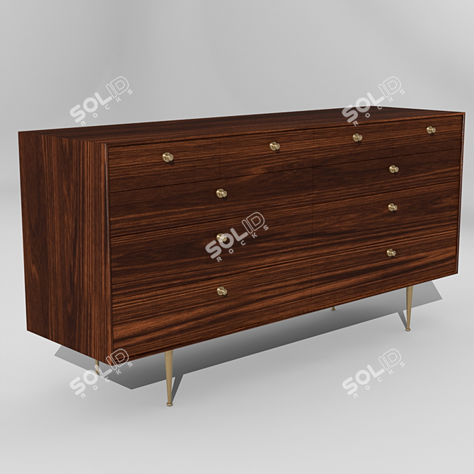 Mid-Century Modern Sideboard George 3D model image 2