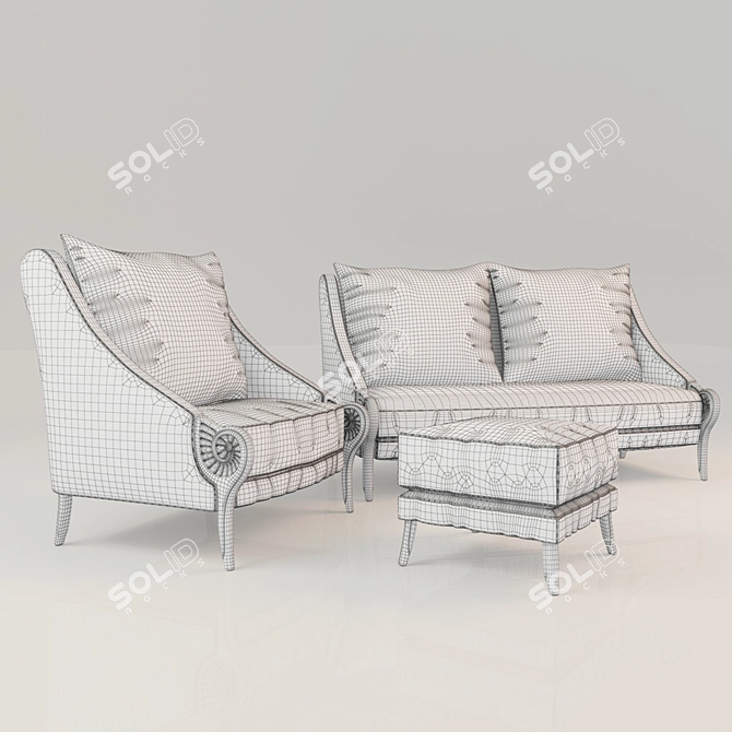 Elegant Armchairs and Sofas- Alexandra Coleccion 3D model image 3