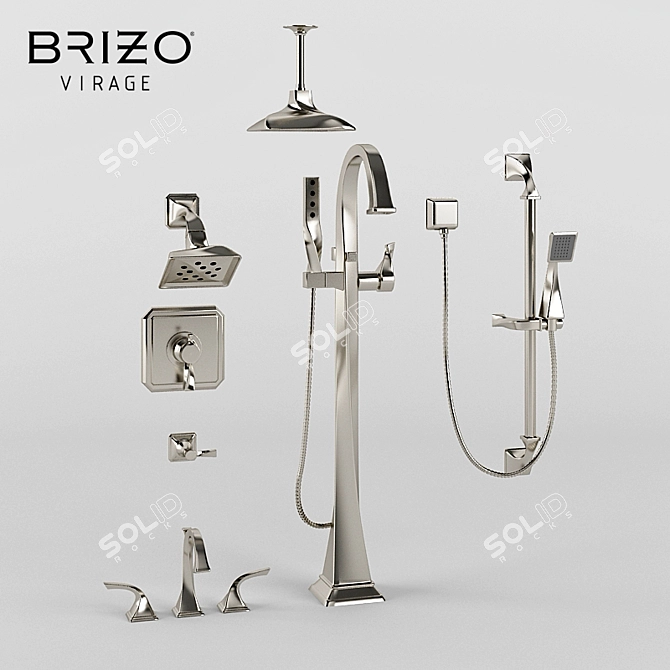 Sophisticated Brizo Virage Bathroom Set 3D model image 1