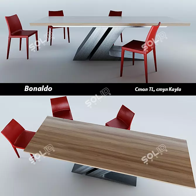 Title: Bonaldo TL & Kayla: Sophisticated Desk Set 3D model image 1