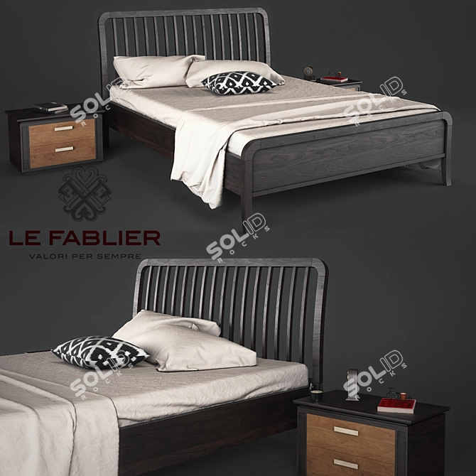 Le Fablier Viola Bedroom Set 3D model image 1