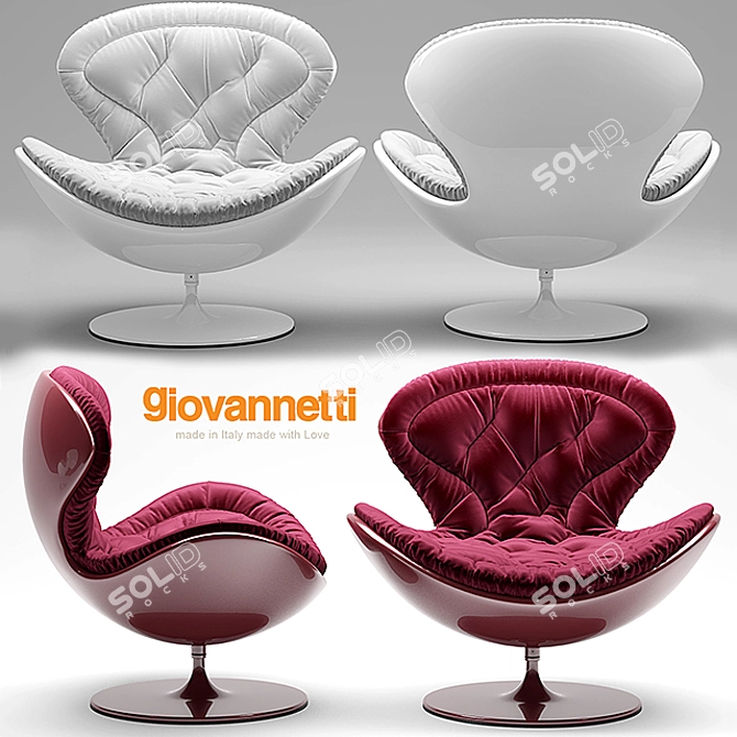 Jetsons Armchair: Futuristic Comfort 3D model image 2