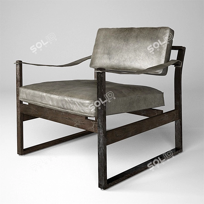 Harris Leather Chair: Elegant and Luxurious Seating 3D model image 1