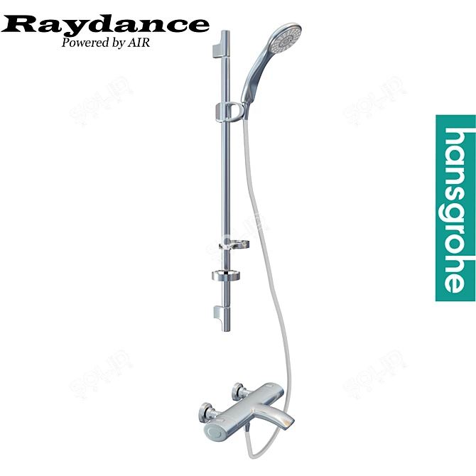 Hansgrohe Air Power Shower: Ultimate Water Bliss 3D model image 1