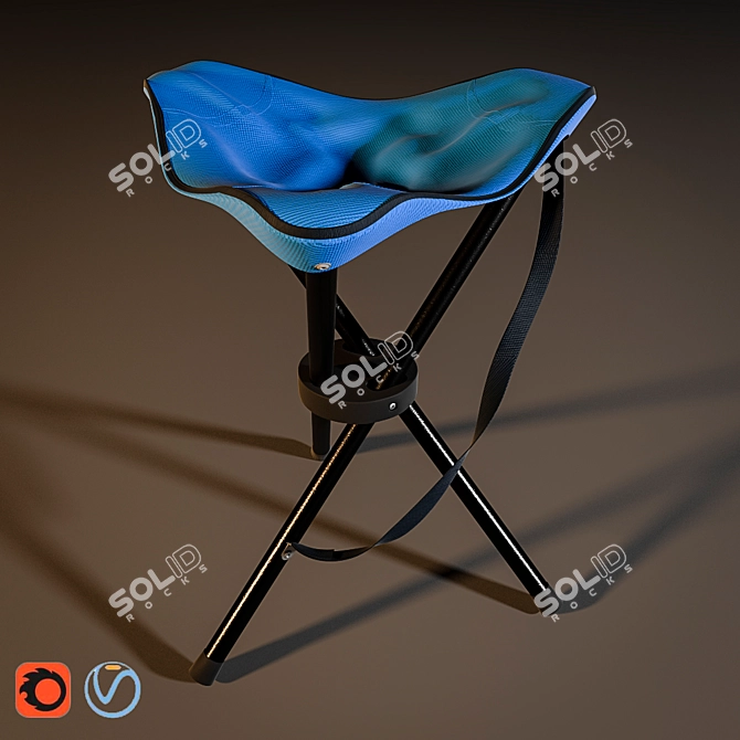 Flexible Foldable Chair 3D model image 1