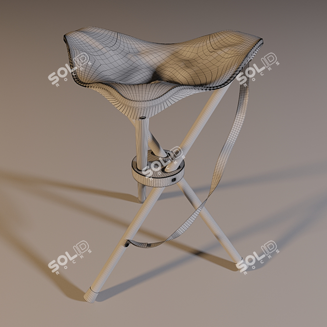 Flexible Foldable Chair 3D model image 2