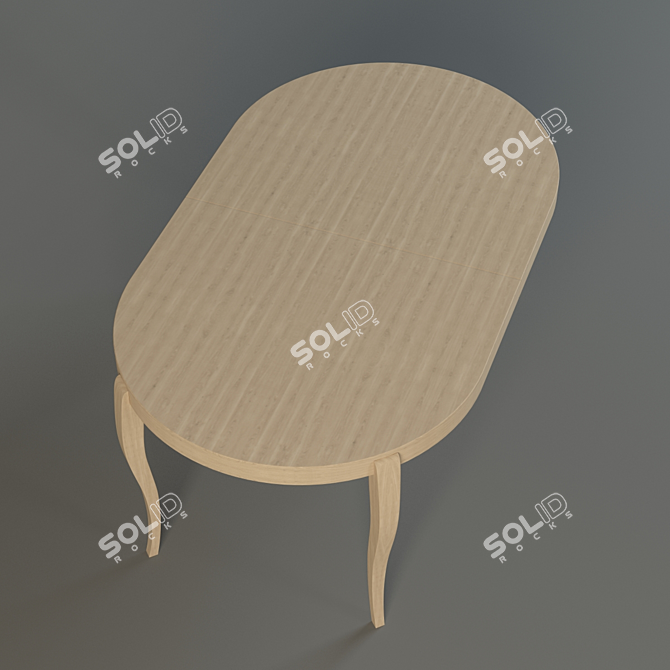 Elegant Oval Dining Table 3D model image 2