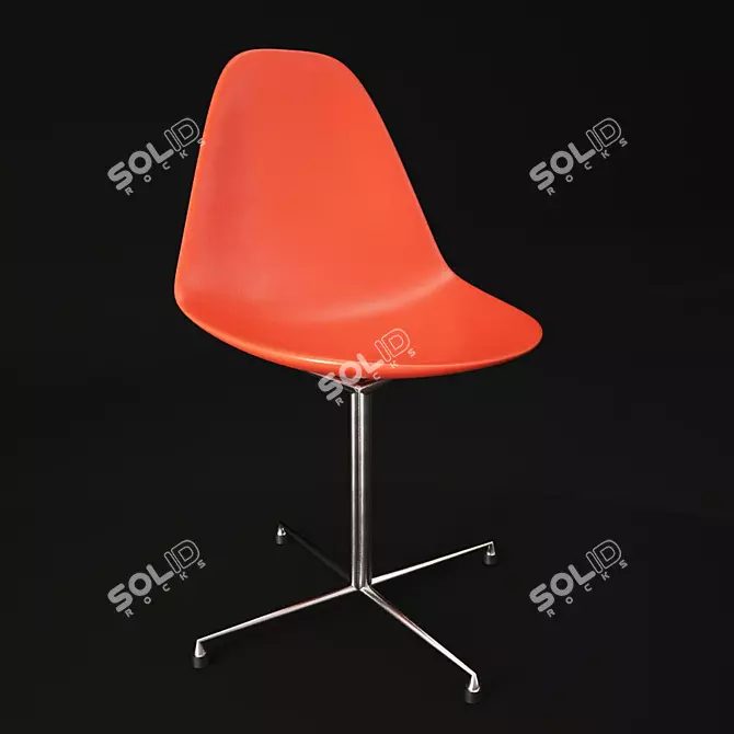 Elegant Eames Dining Chair 3D model image 1