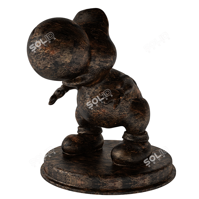 Title: Cute Yoshi Desk Figurine 3D model image 1