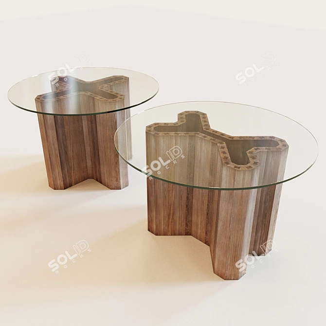 Modular Swallow Tables: Set of 2 3D model image 1