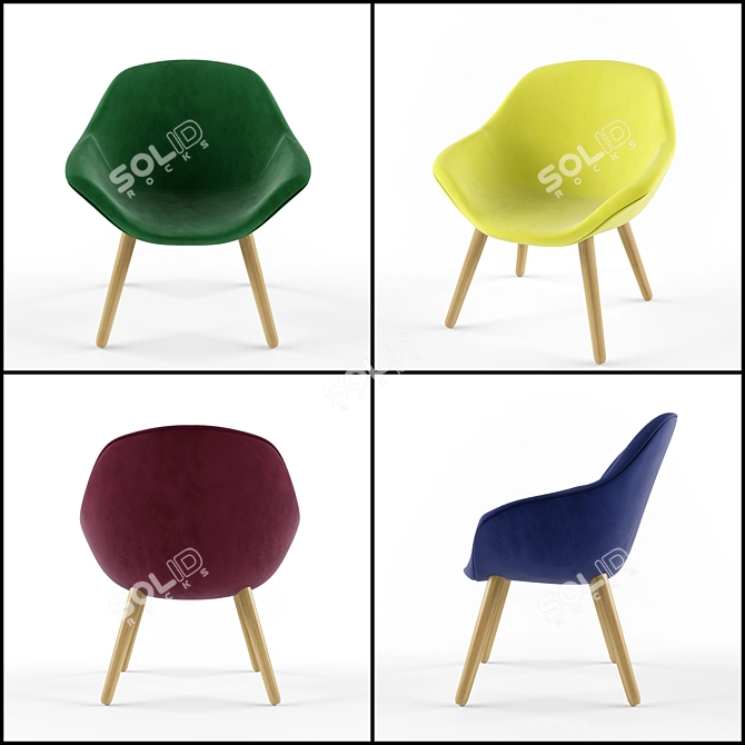 Modern Comfort: HAY Chair 3D model image 1