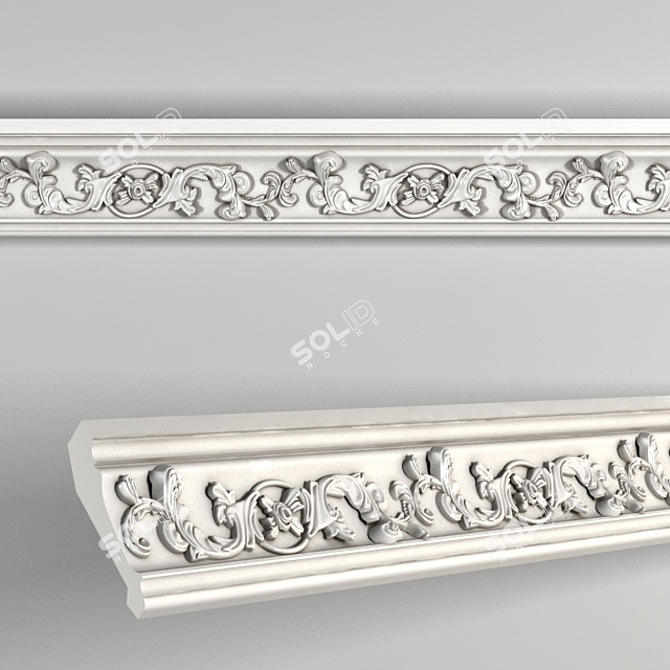 Elegant Cornice for Your Home 3D model image 1