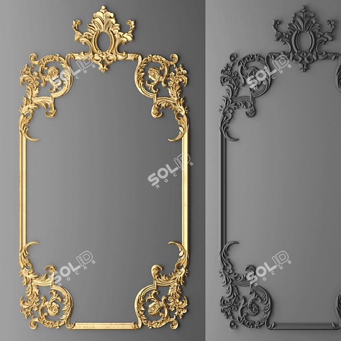 Elegant Photo Frame Stand 3D model image 1