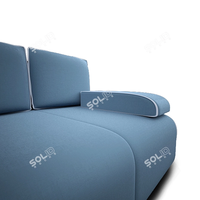 Apollo - Stylish Three-Seater Sofa 3D model image 2