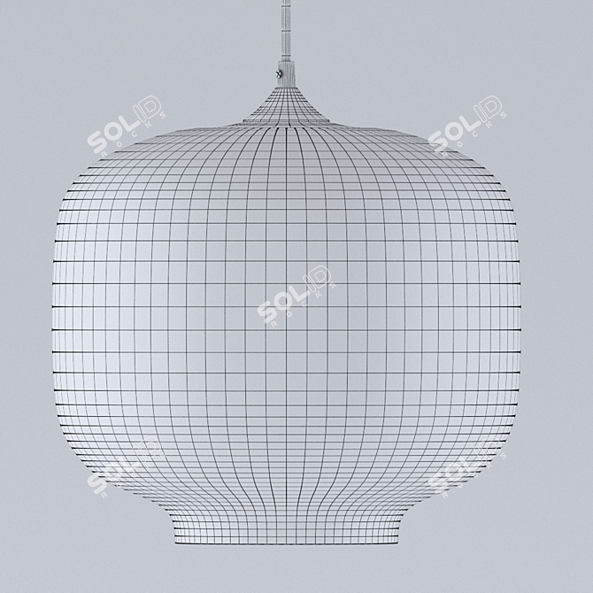 Cosmo Oculo Hanging Lamp - Glass & Steel - Height 180cm - Diameter 25cm 3D model image 2