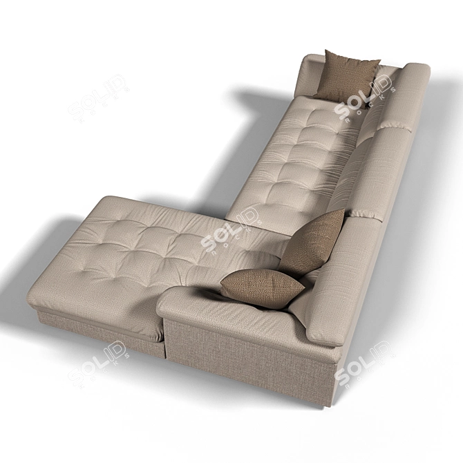 Beldin Contemporary Large Sofa 3D model image 3