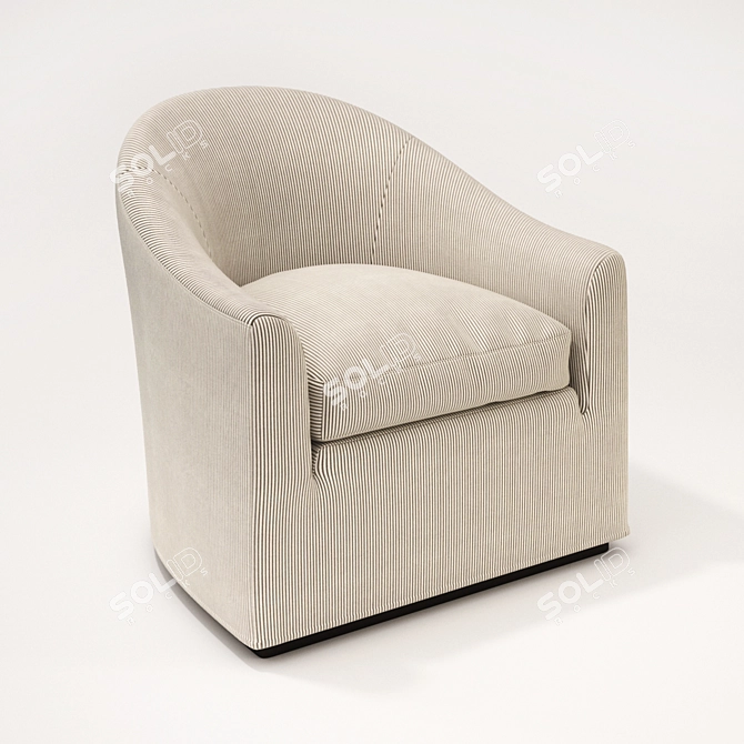 Meridiani Lennon Fit: Stylish & Removable Armchair 3D model image 1